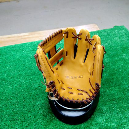 No.6A002【SAEKI】背面メッシュ　内野手用グローブ（ネイビーメッシュ）